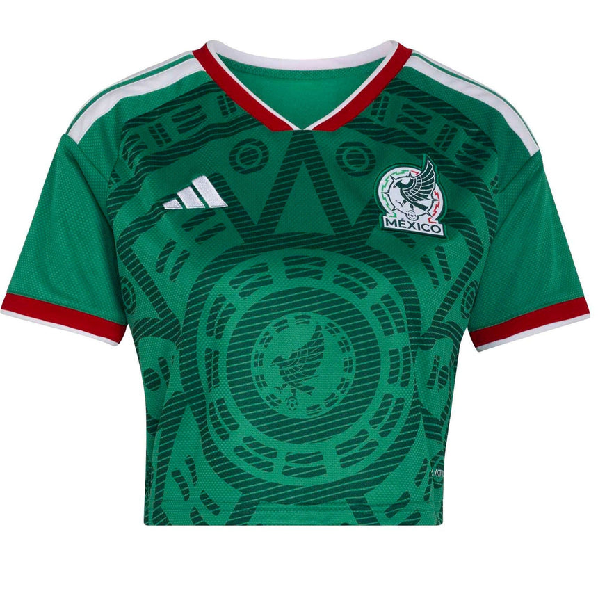 adidas Women's Mexico World Cup 2026 Home Cropped Jersey Green Front