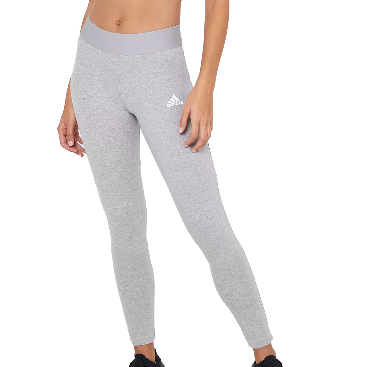 adidas Women's MH-3 Stripes Tights Heather Grey Front