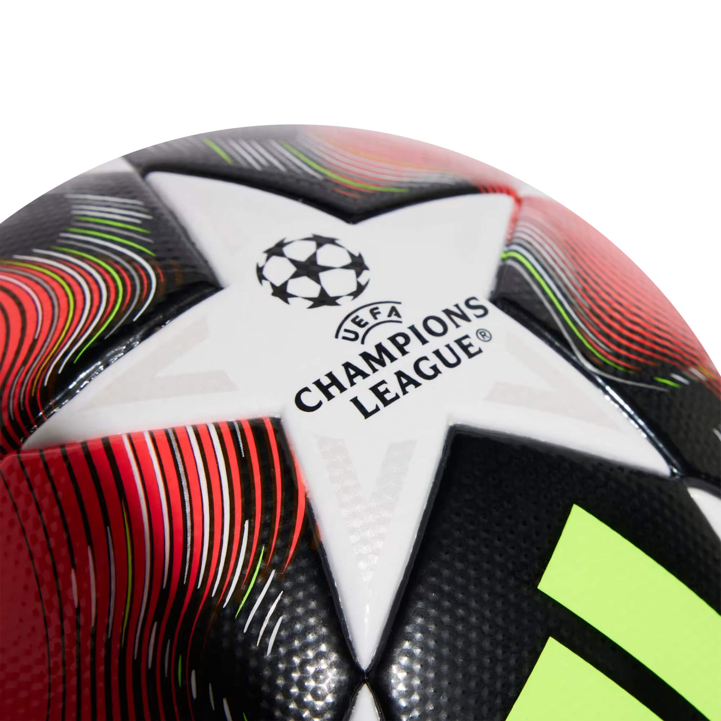 adidas UCL 2024/25 Champions League Ball White/Aurora Black/Silver Metallic Detail One