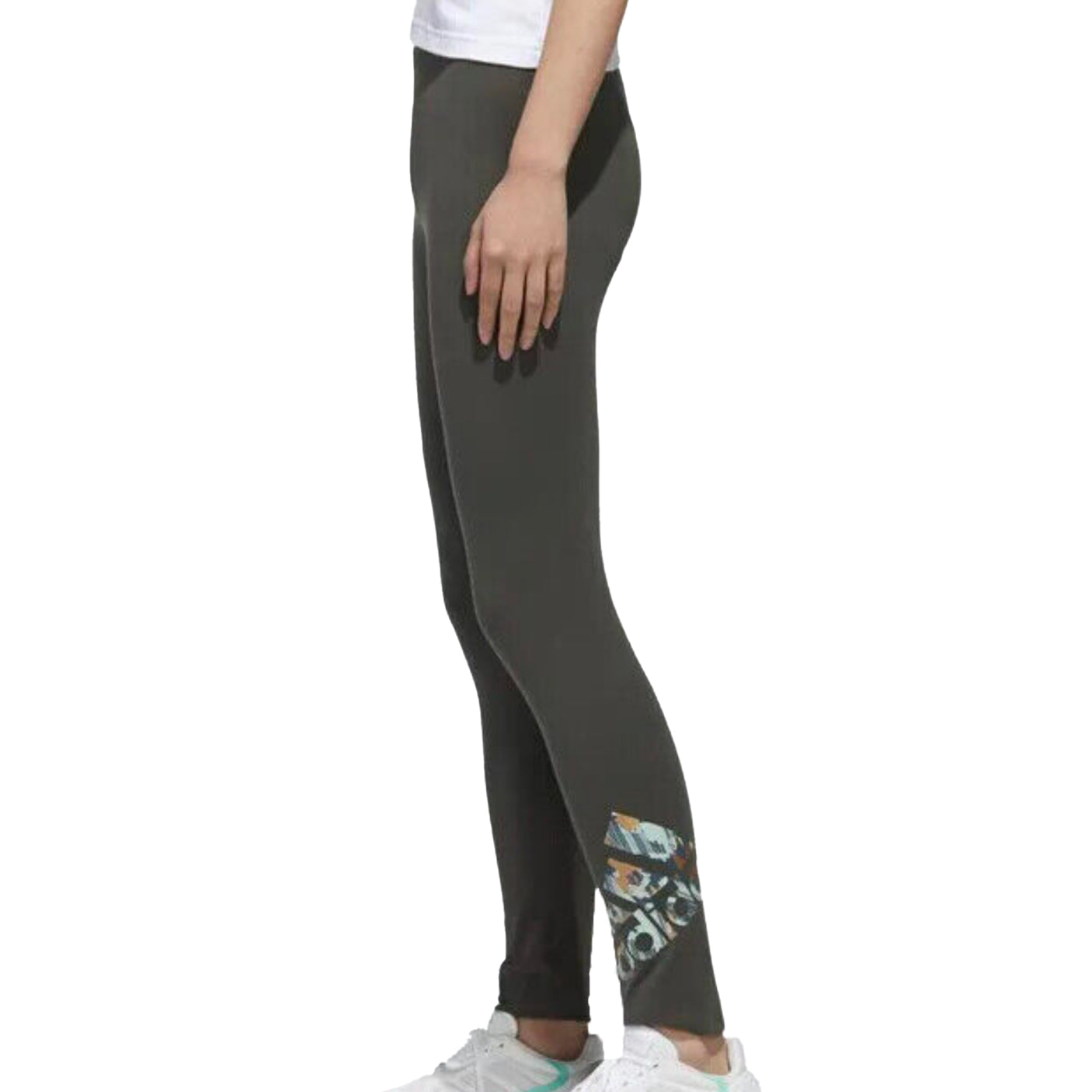 adidas Women's X Zoe Saldana Collection Cotton Leggings Legend Earth Side
