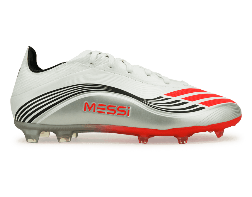 adidas Kids F50 Elite Messi FG White/Red/Silver