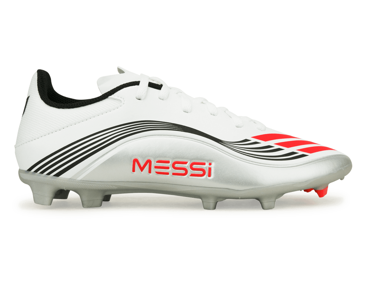 adidas Youth Messi F50 League FG/MG White/Red/Silver – Azteca Soccer