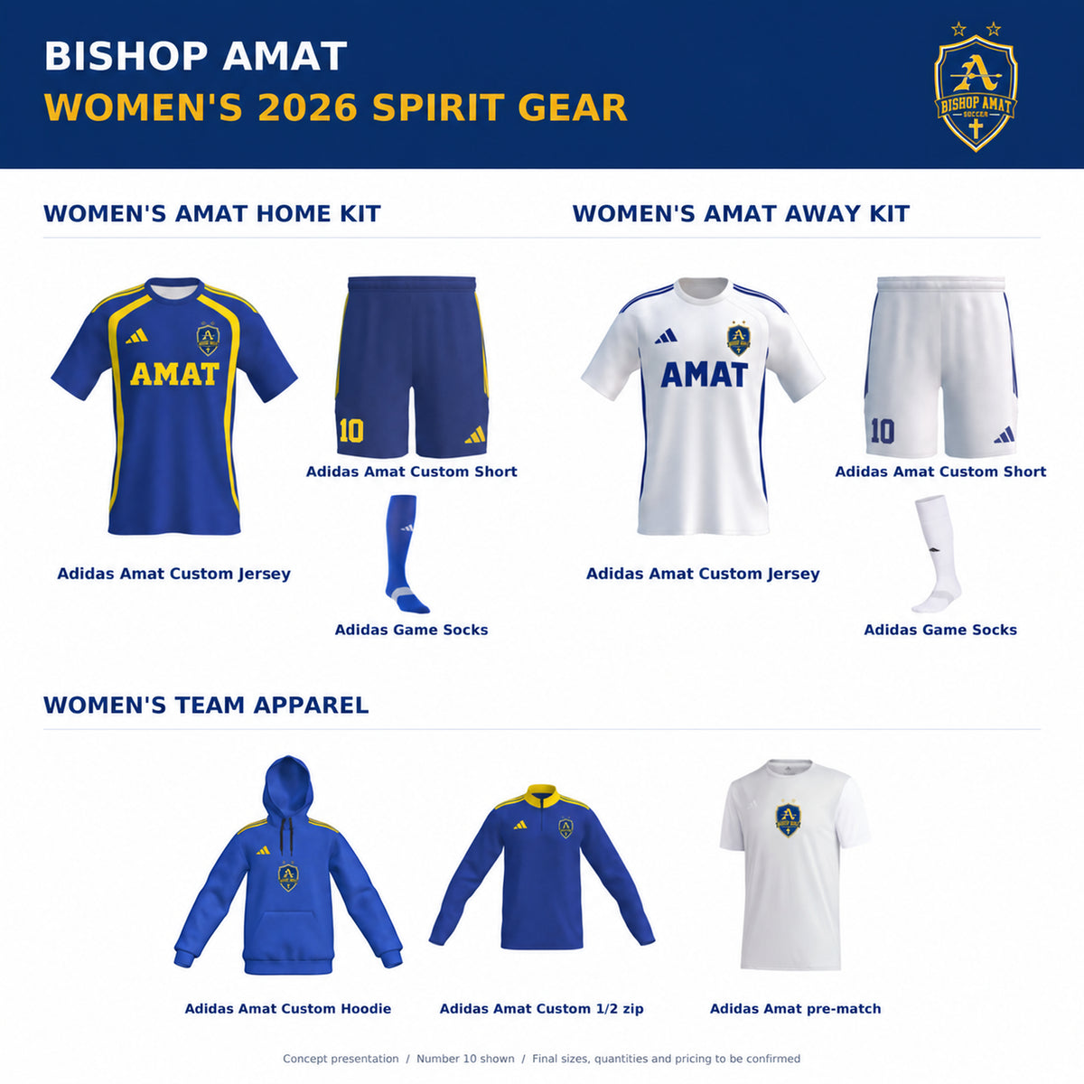 adidas Women's Bishop Amat 2026 Spirit Package