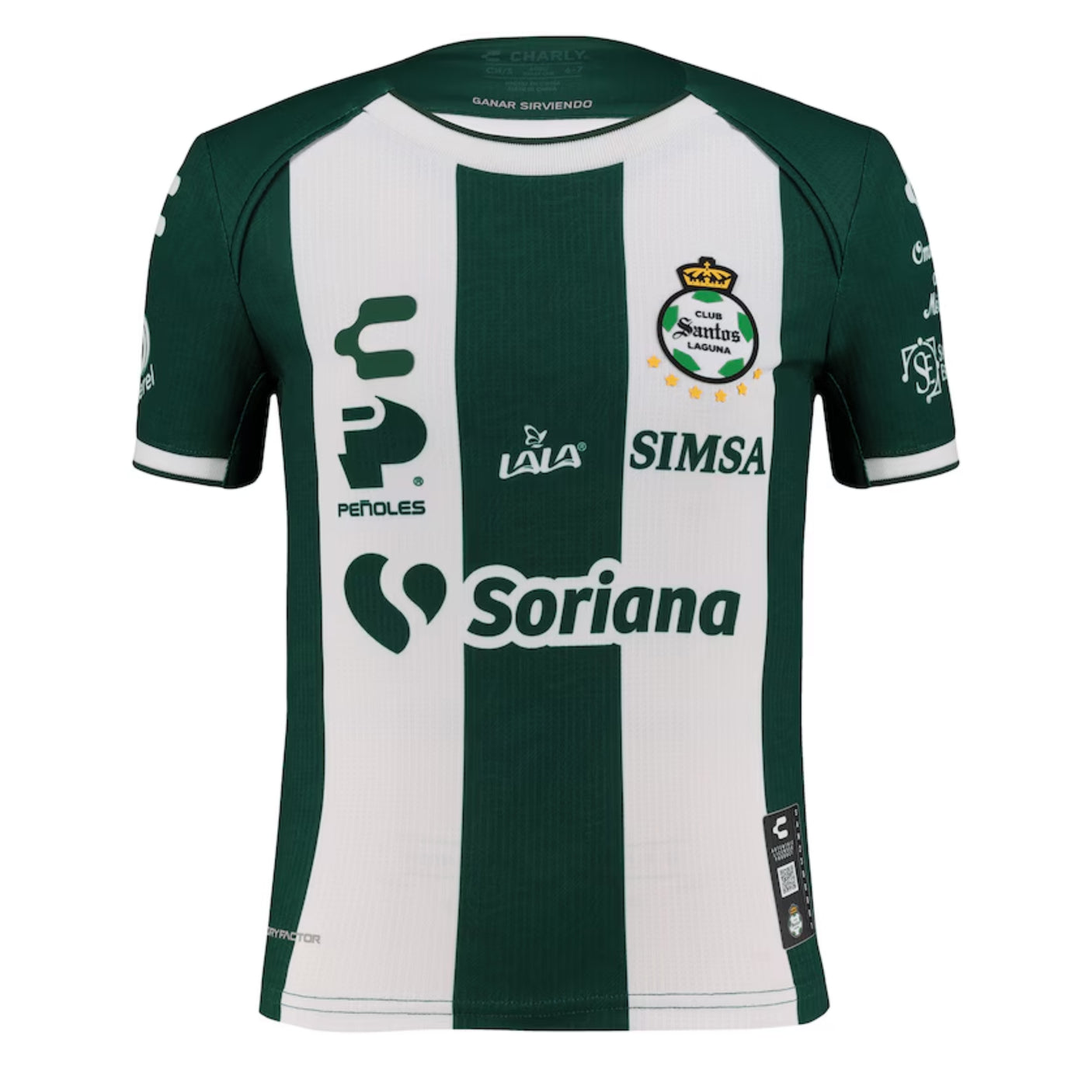 Charly Kids Santos Laguna 2024/25 Authentic Home Jersey White/Green Front