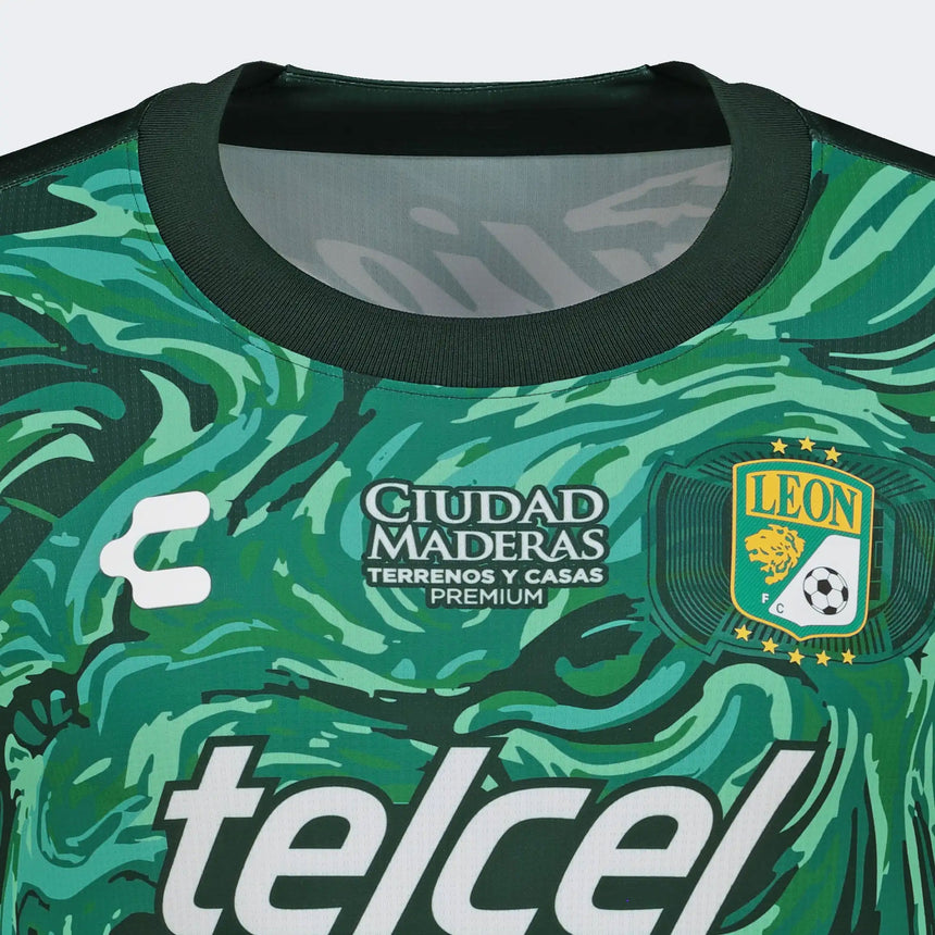 Charly León Men's Home Authentic 2026/27 Jersey Green/Black Crest
