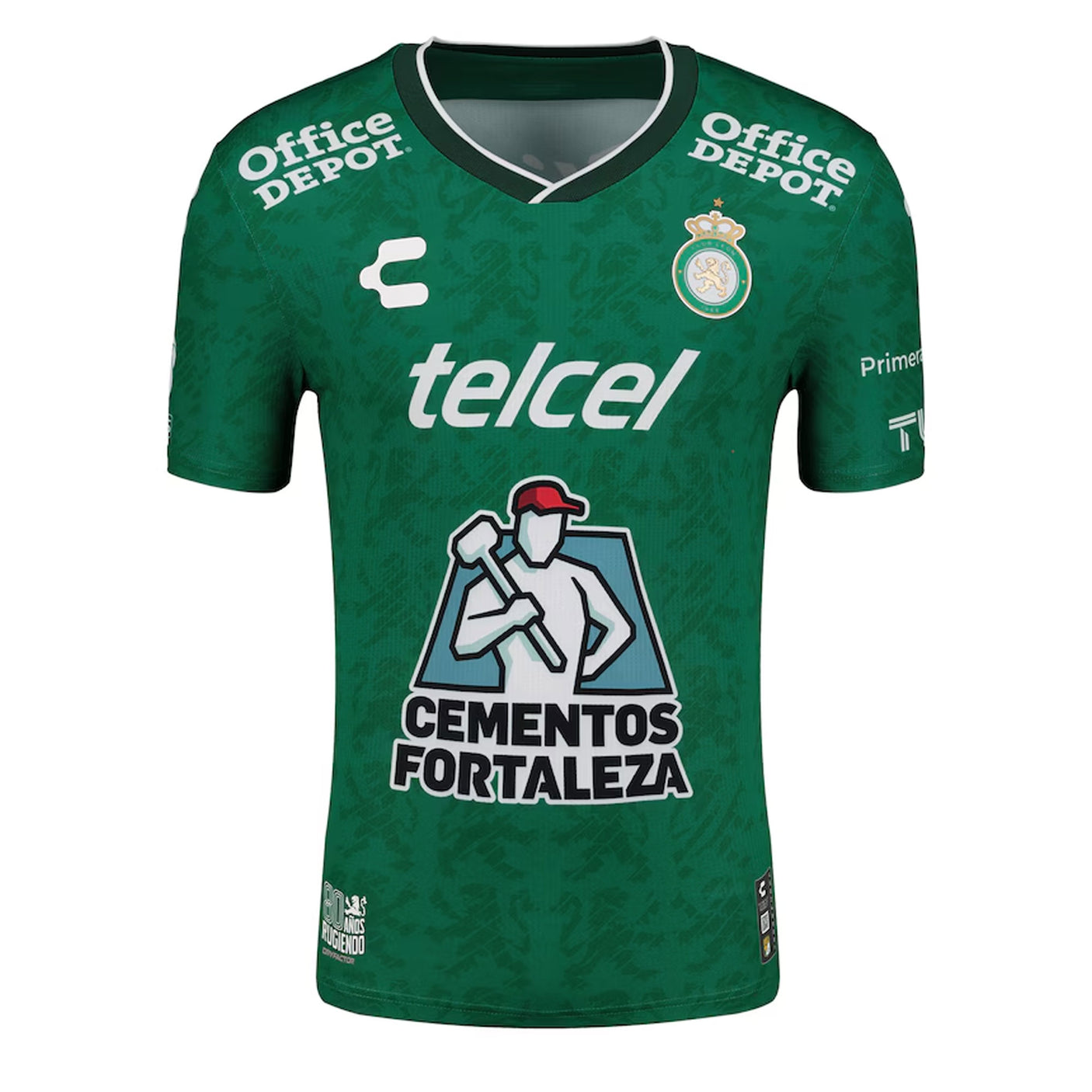 Charly Men's Leon 2024/25 Authentic Home Jersey Green/White Front