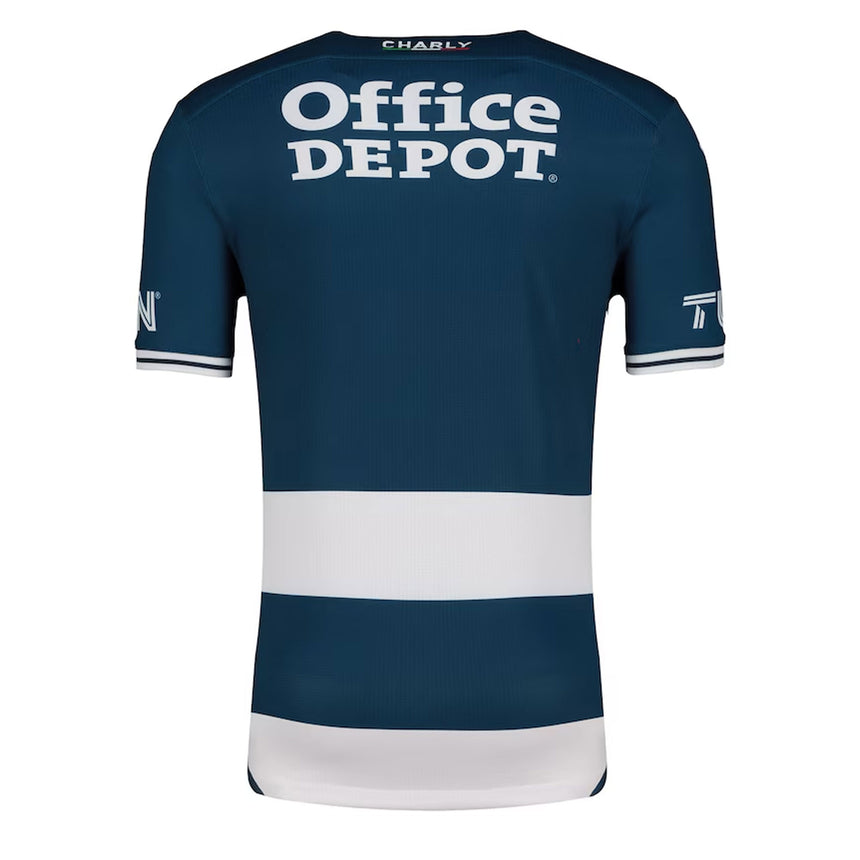 Charly Men's Pachuca 2024/25 Authentic Home Jersey White/Navy Back