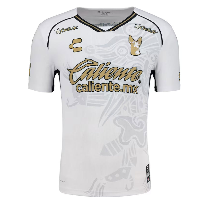 Charly Men's Xolos De Tijuana 2024/25 Authentic Away Jersey White/Gold Front