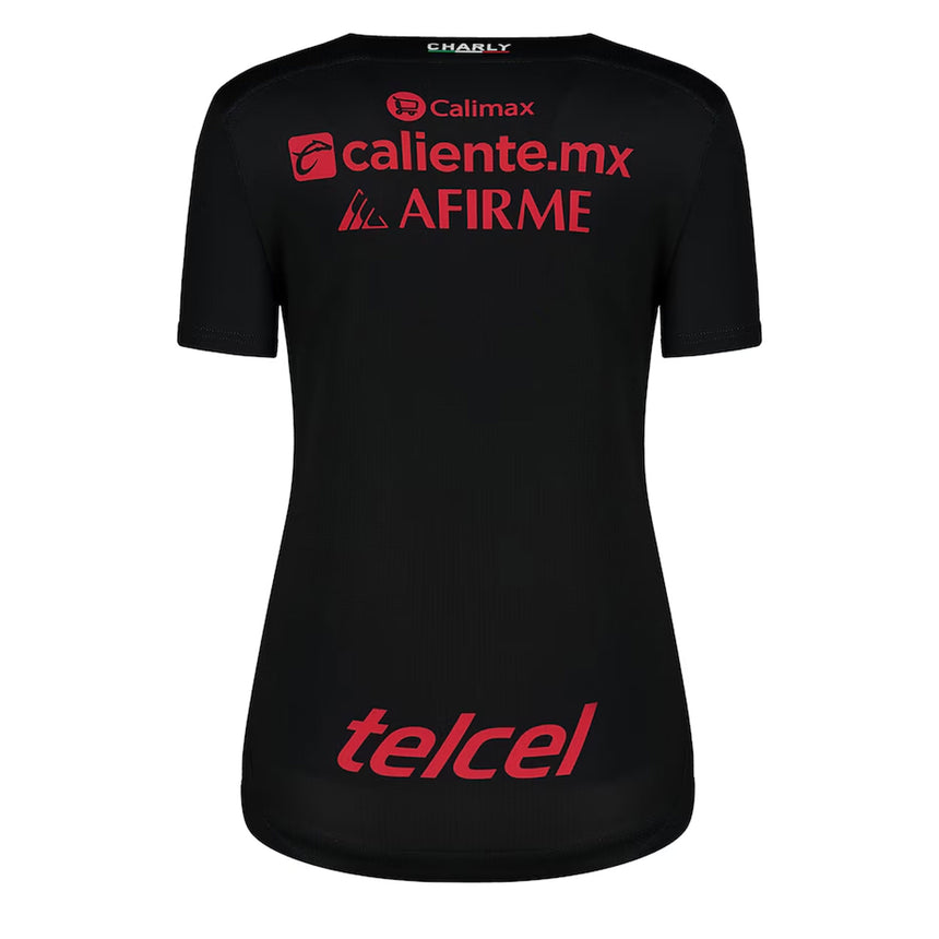 Charly Women's Xolos De Tijuana 2024/25 Authentic Home Jersey Black/Red Back