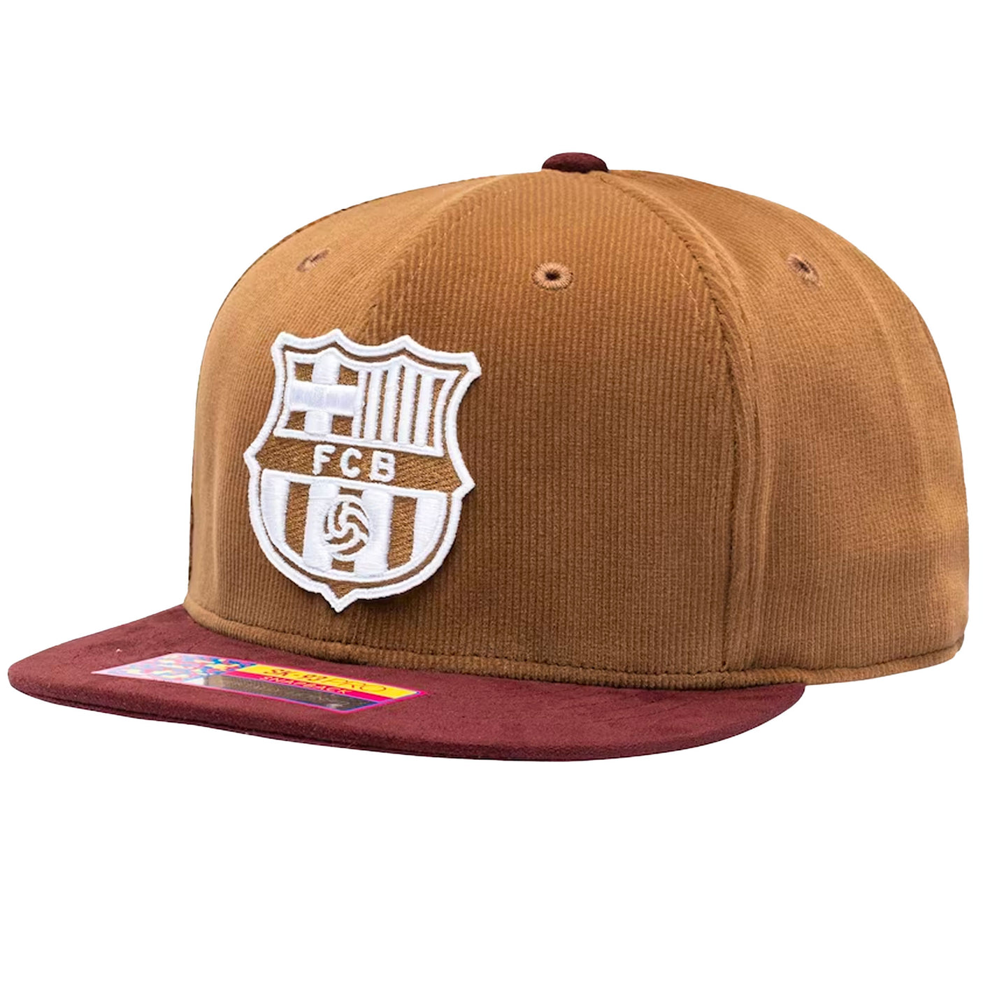 Fan Ink FC Barcelona Snap Back Hat Brown Left