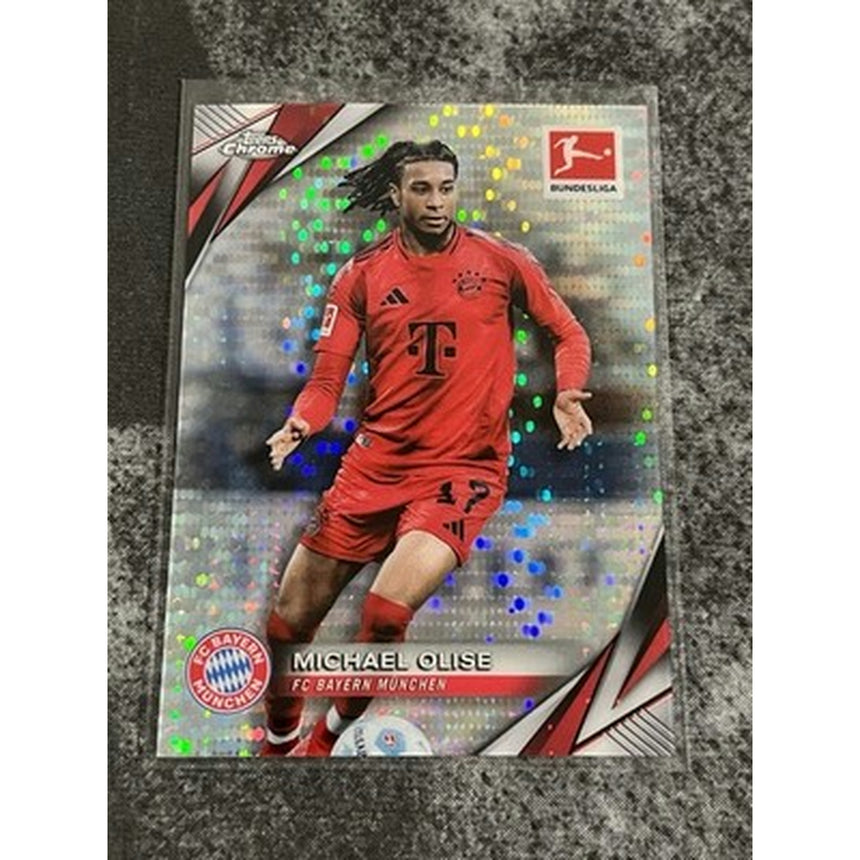 2024-25 Topps Chrome Bundesliga Michael Olise #82 Pulsar Refractor Bayern Munich