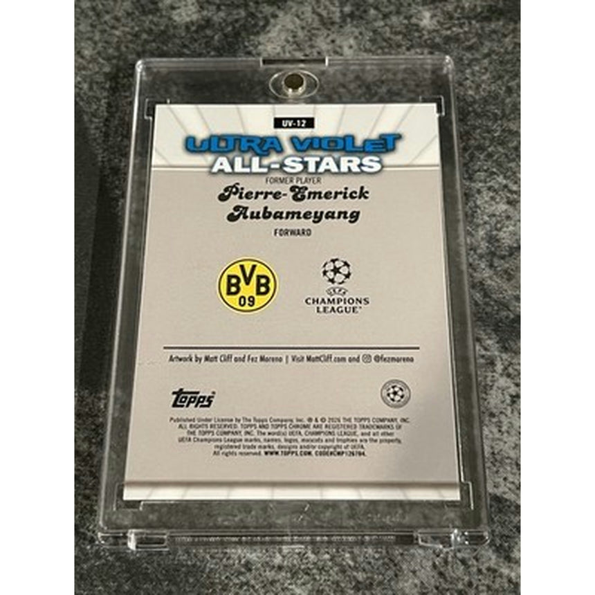2025-26 Topps Chrome UEFA UCC Pierre-Emerick Aubameyang Ultra Violet All Stars