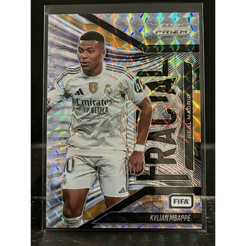 2025-26 Panini Prizm FIFA Kylian Mbappe FRACTAL Silver Mosaic #15 Real Madrid