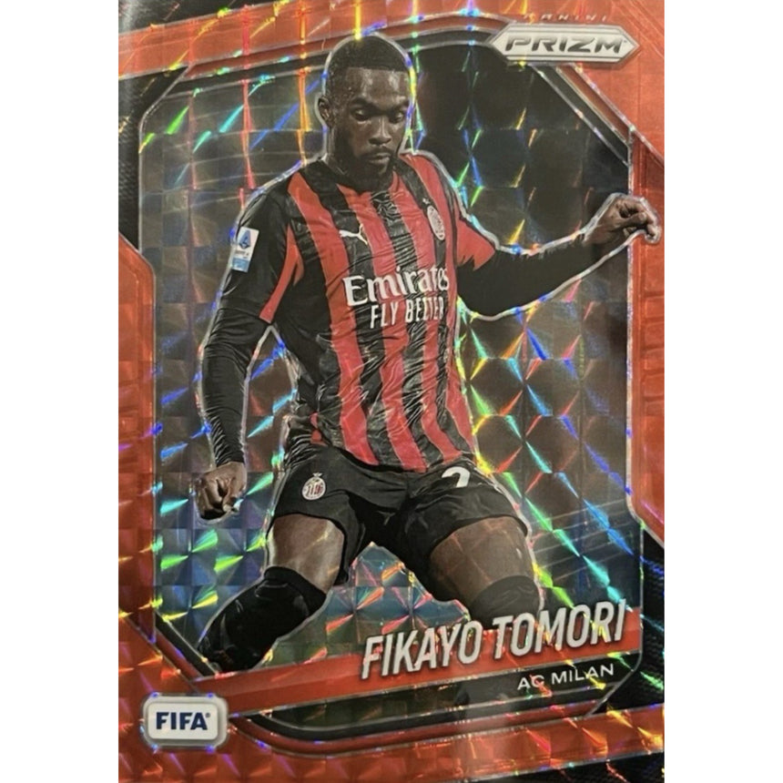 2025-2026-panini-prizm-fifa-soccer-red-mosaic-prizm-fikayo-tomori-ac-milan-front