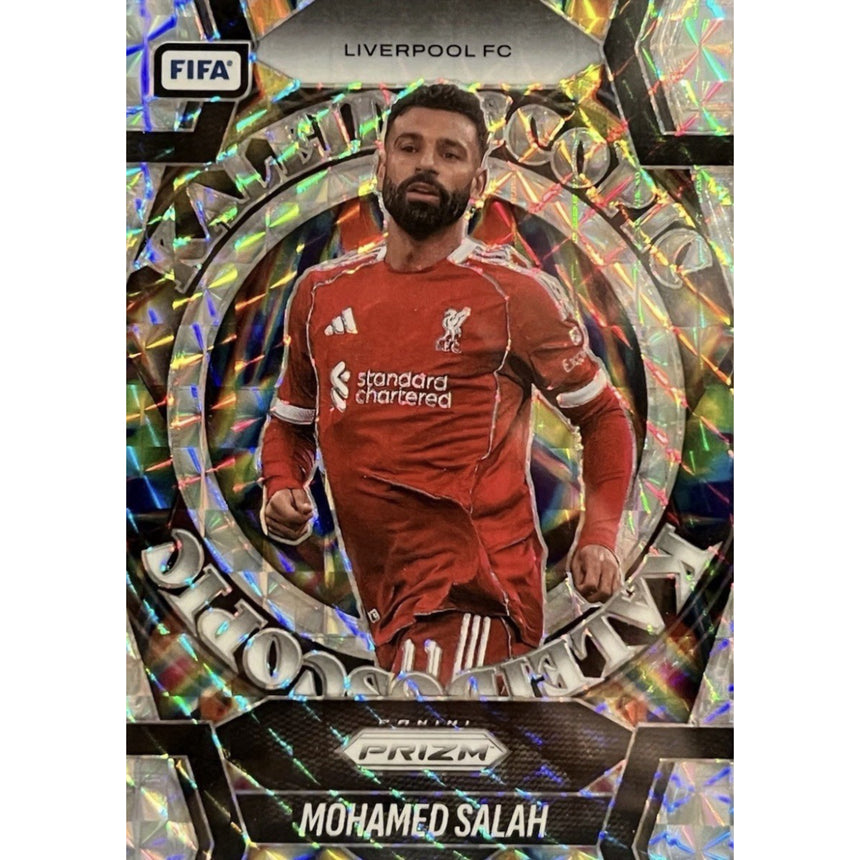 2025-26 Panini Prizm FIFA Mohamed Salah KALEIDOSCOPIC Silver Mosaic Prizm Liverpool FC