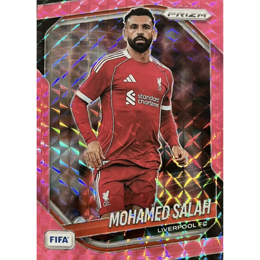 2025-26 Panini Prizm FIFA Mohamed Salah Pink Mosaic Prizm #93 Liverpool FC
