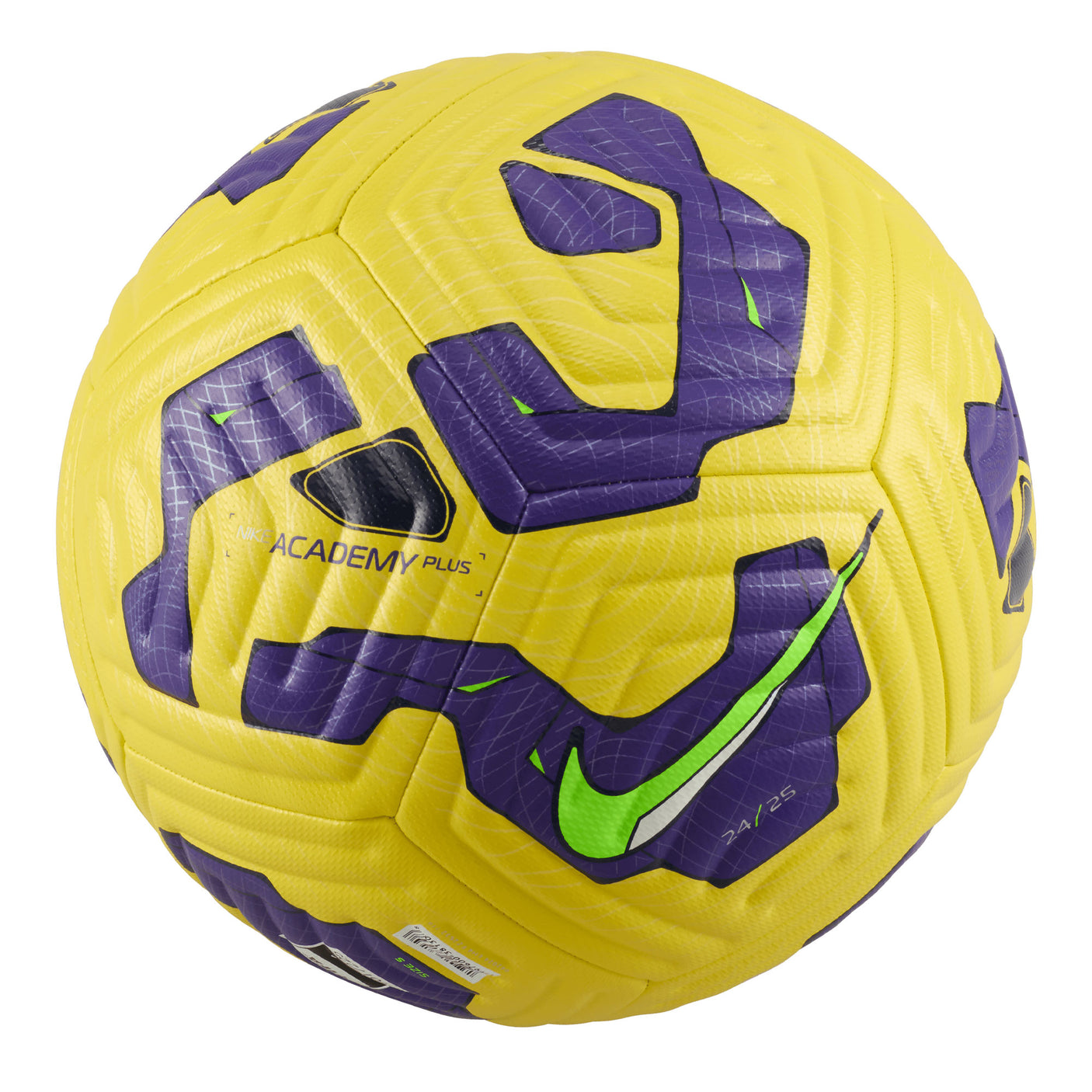 Nike Academy Plus Ball Yellow/Field Purple/Electric Green Back