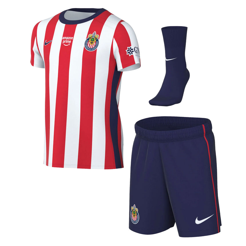 Nike Chivas De Guadalajara Baby/Toddler Home Stadium 2026/27 3-Piece Red/White Front