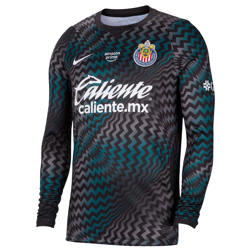 Nike Chivas De Guadalajara Men's Goalkeeper 2026/27 Jersey Black/White Front