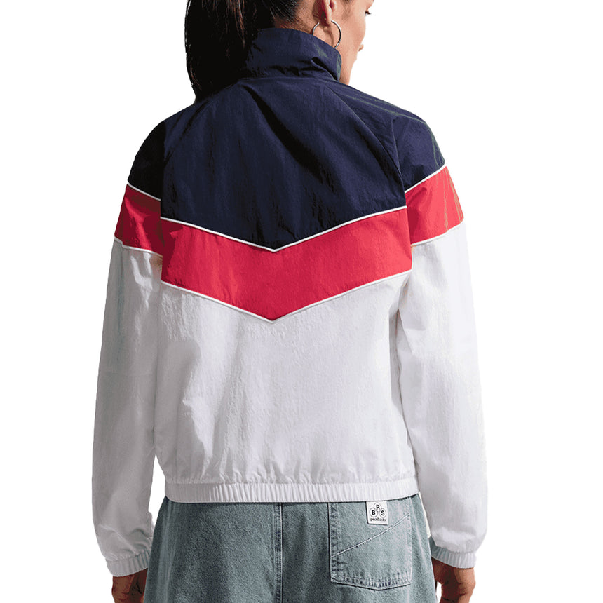 Nike England Women's Windrunner Woven Jacket White/Obsidian/Red Back