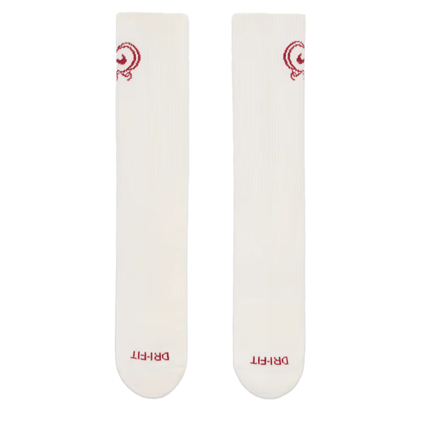 Nike Everyday Cushioned Crew Socks (1 Pair) Sail/TeamCrimson Front