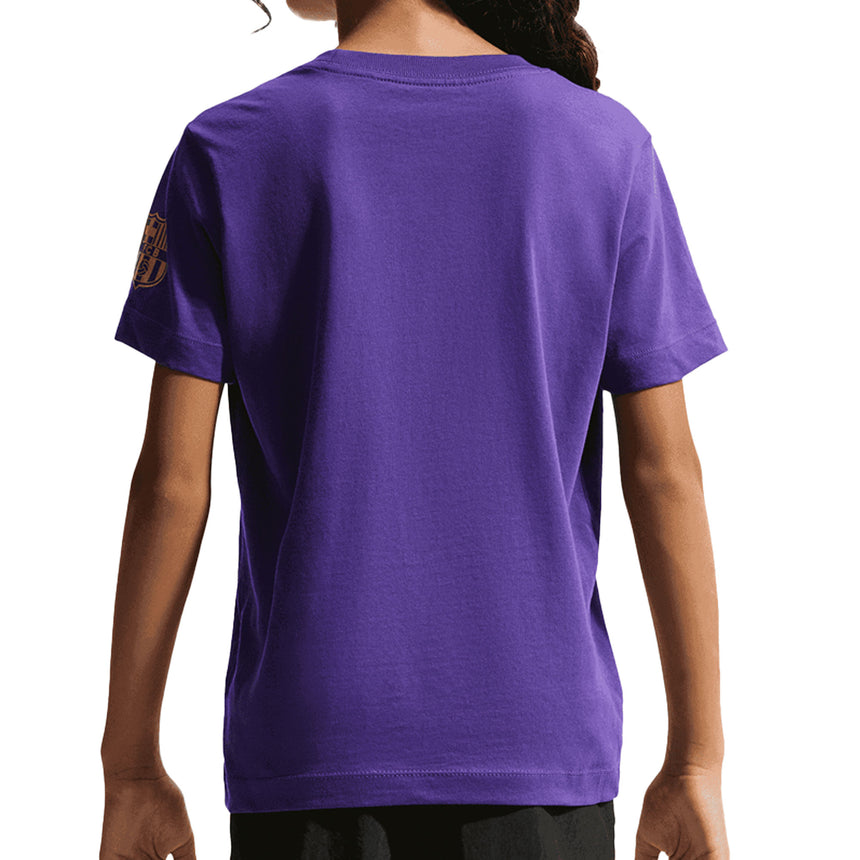 Nike FC Barcelona Kids Away Kobe Tee Purple/Gold Back
