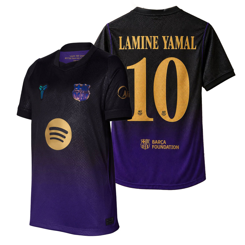 Nike FC Barcelona Kids Away Stadium Kobe 2026/27 Jersey w/ Lamine Yamal #10 Both