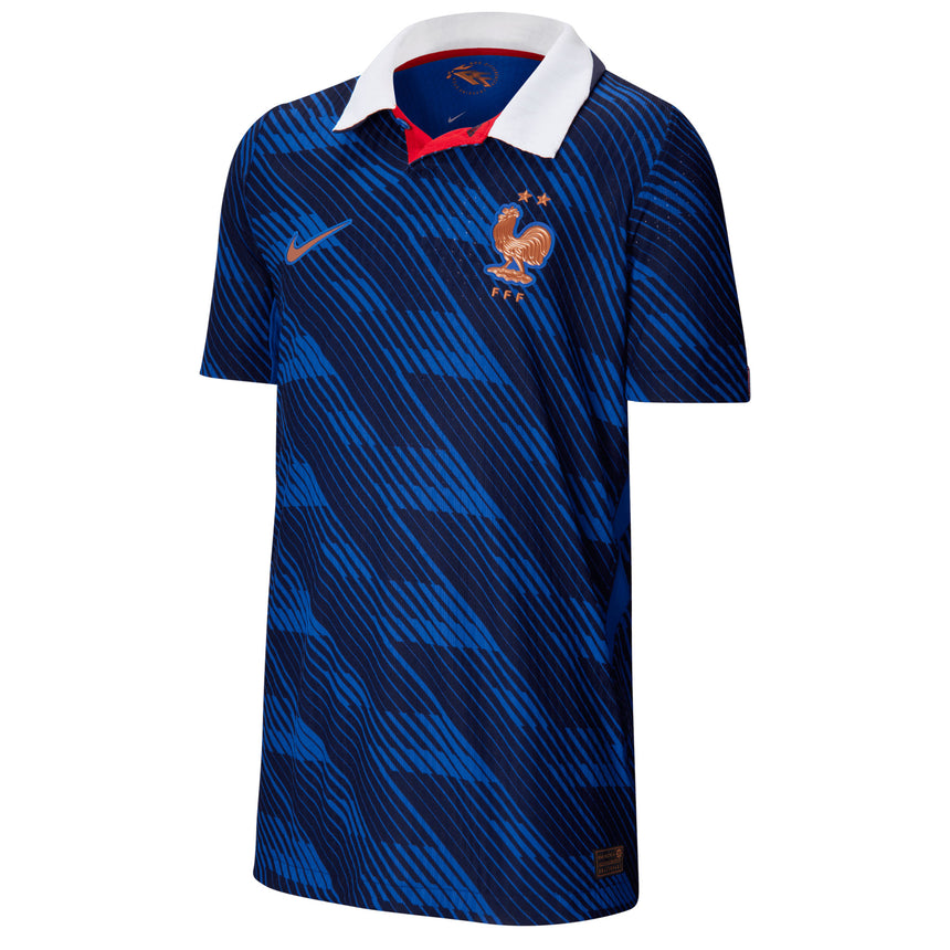 Nike France Kids Home Aero-FIT 2026 Jersey Blue Front