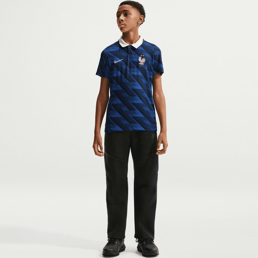 Nike France Kids Home Aero-FIT 2026 Jersey Blue Model