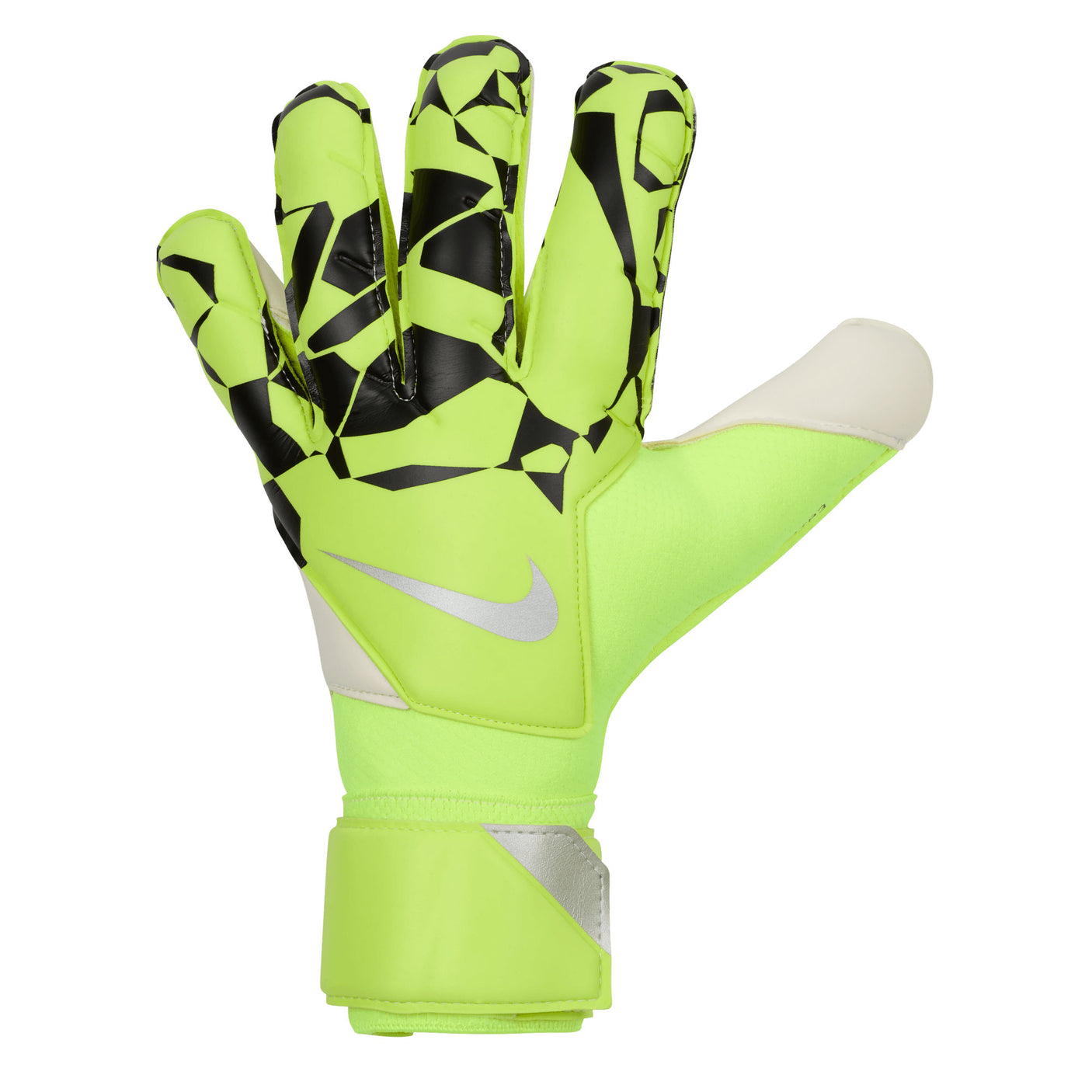 Nike Grip 3 Goalkeeper Gloves Volt/Black/Metallic Silver Front