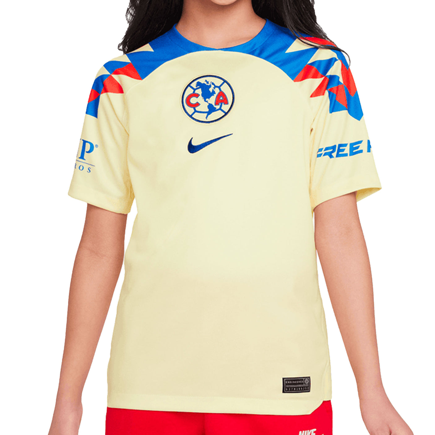 Nike Kids Club America 2023/24 Home Jersey Yellow Front