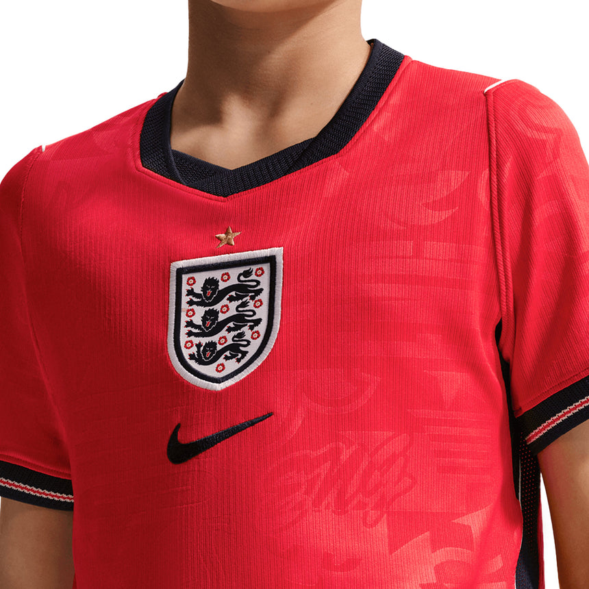 Nike Kids England World Cup 2026 Away Jersey Red Neck