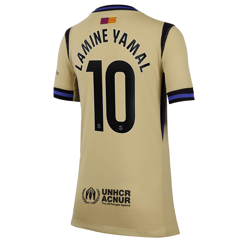 Nike FC Barcelona Kids Away Stadium 2025/26 Jersey w/ Lamine Yamal #10
