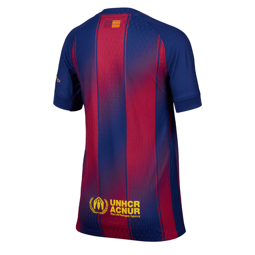 Nike Kids FC Barcelona 2025/26 Dri-Fit ADV Home Jersey Royal Blue/Red/MidWest Gold Back