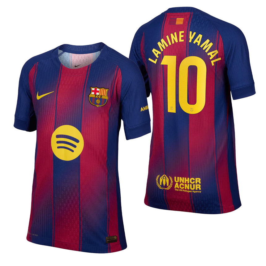 Nike Kids FC Barcelona 2025/26 Dri-FIT ADV Home Jersey w/ Lamine Yamal #10 Printing