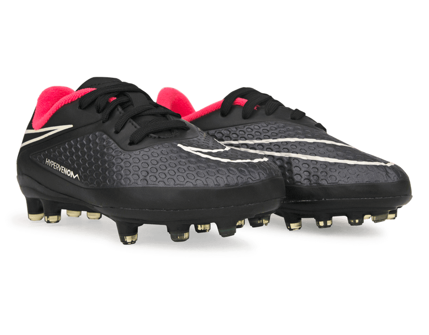 Nike Kids Hypervenom Phelon FG Black/Hyper Punch Together