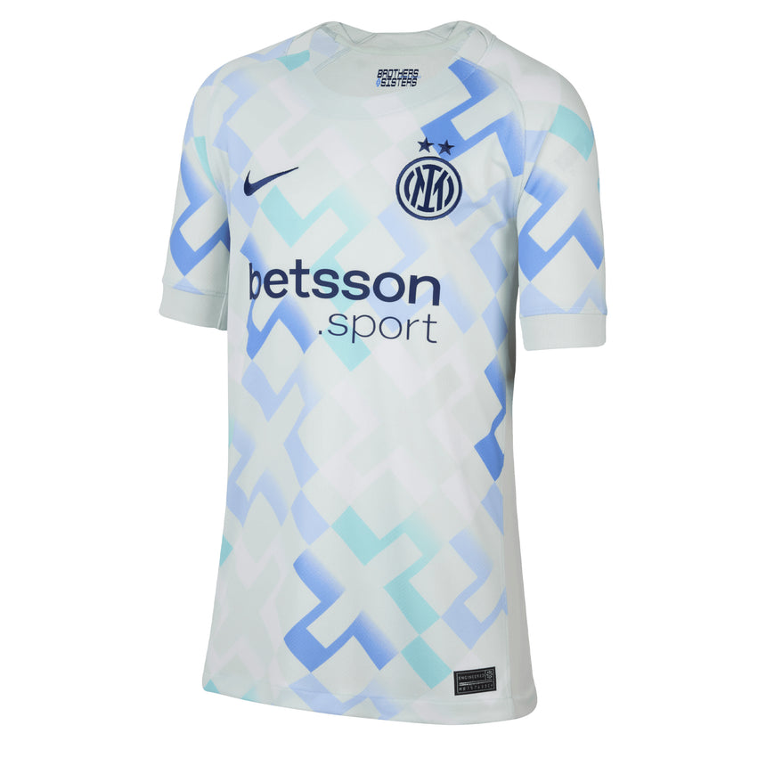 Nike Kids Inter Milan 2025/26 Away Jersey Ghost Aqua/White/Blue Void Front