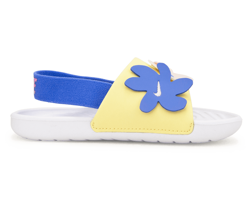 Nike Kids Kawa Slide SE (TD) White/Soft Yellow Side