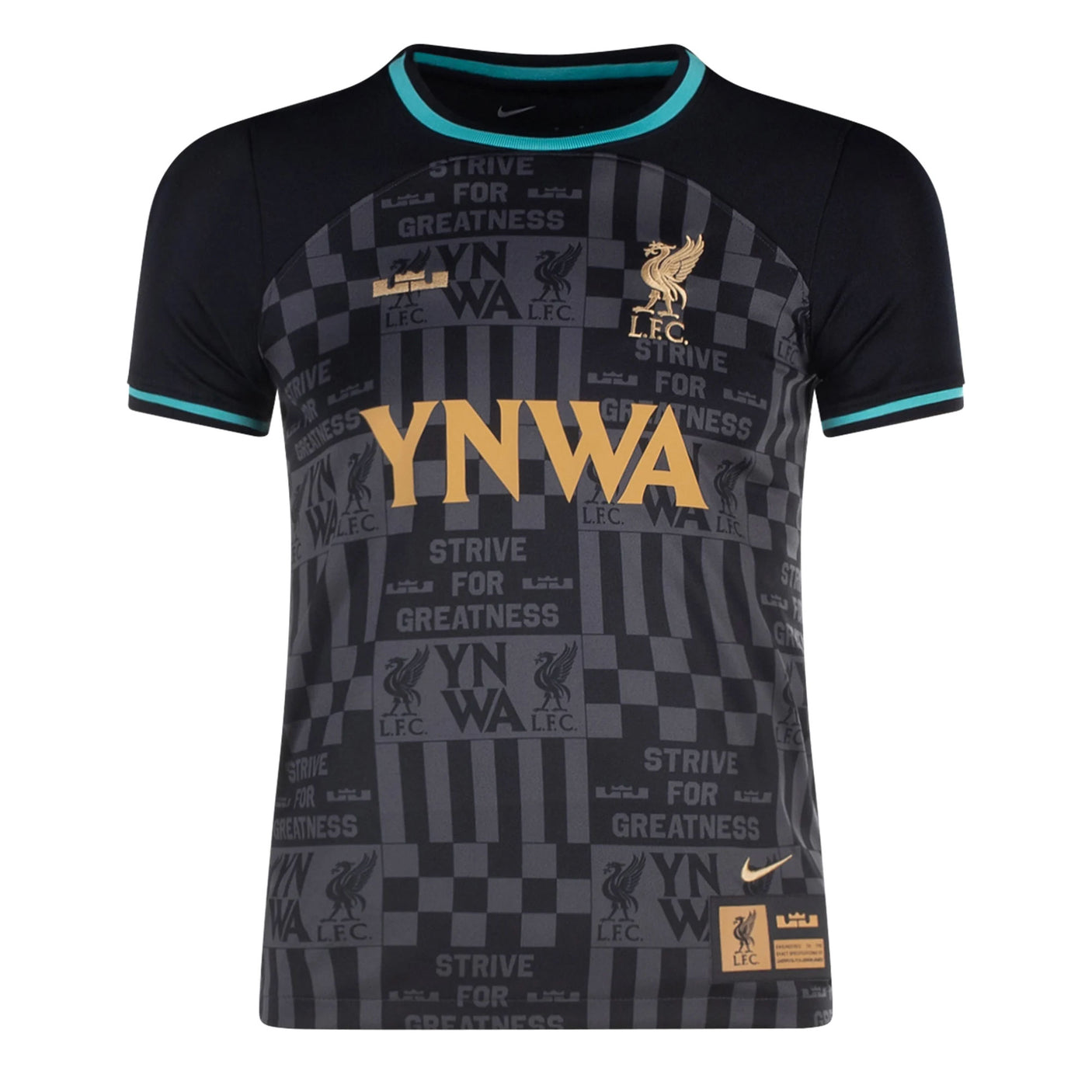 Nike Kid's Liverpool 2023/24 Lebron James Jersey Black Front