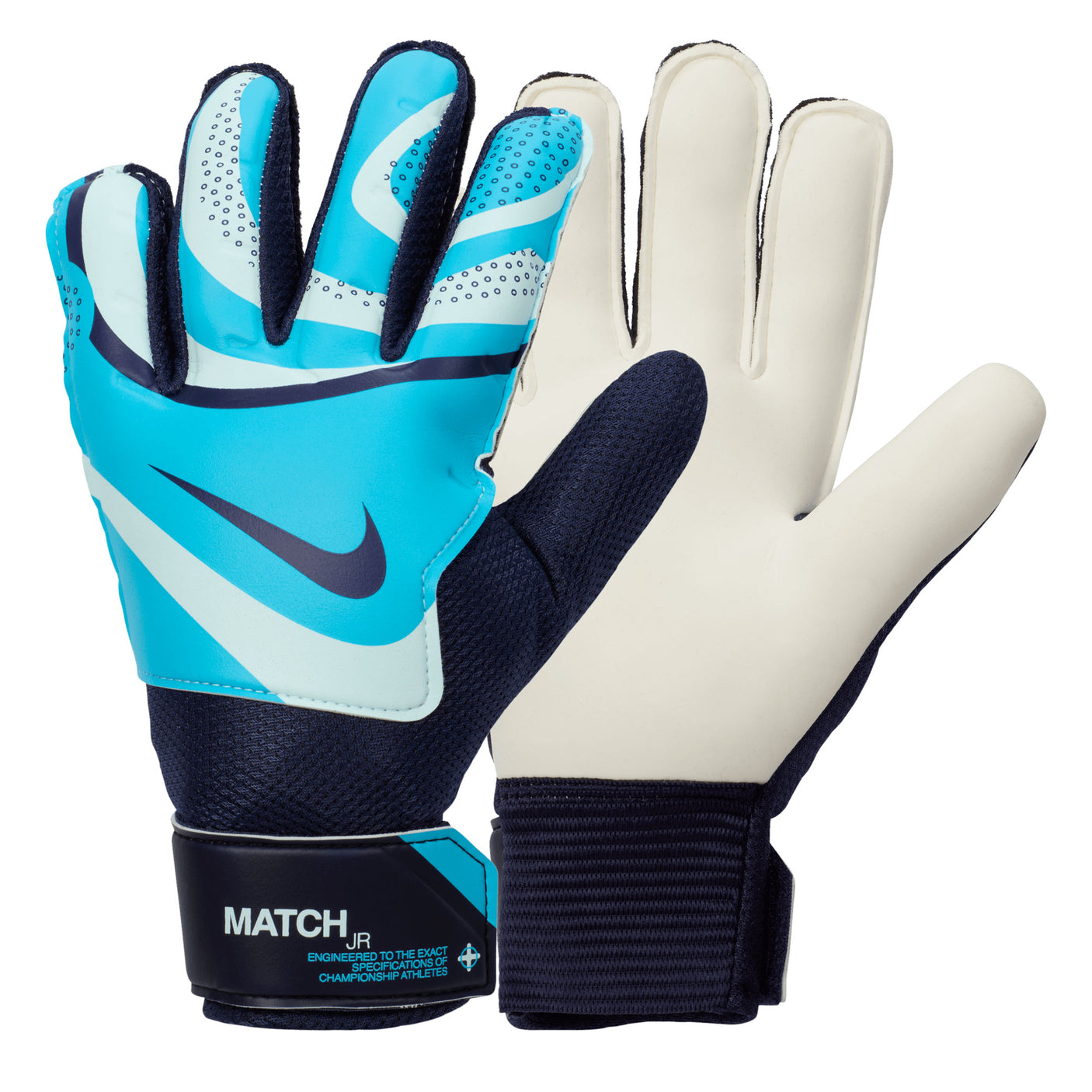 Nike Kids Match Goalkeeper Gloves Glacier Blue/Blackened Blue Both
