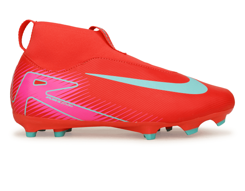 Nike Kids Zoom Mercurial Superfly 10 Academy FG/MG Ember Glow/Aurora Green Side