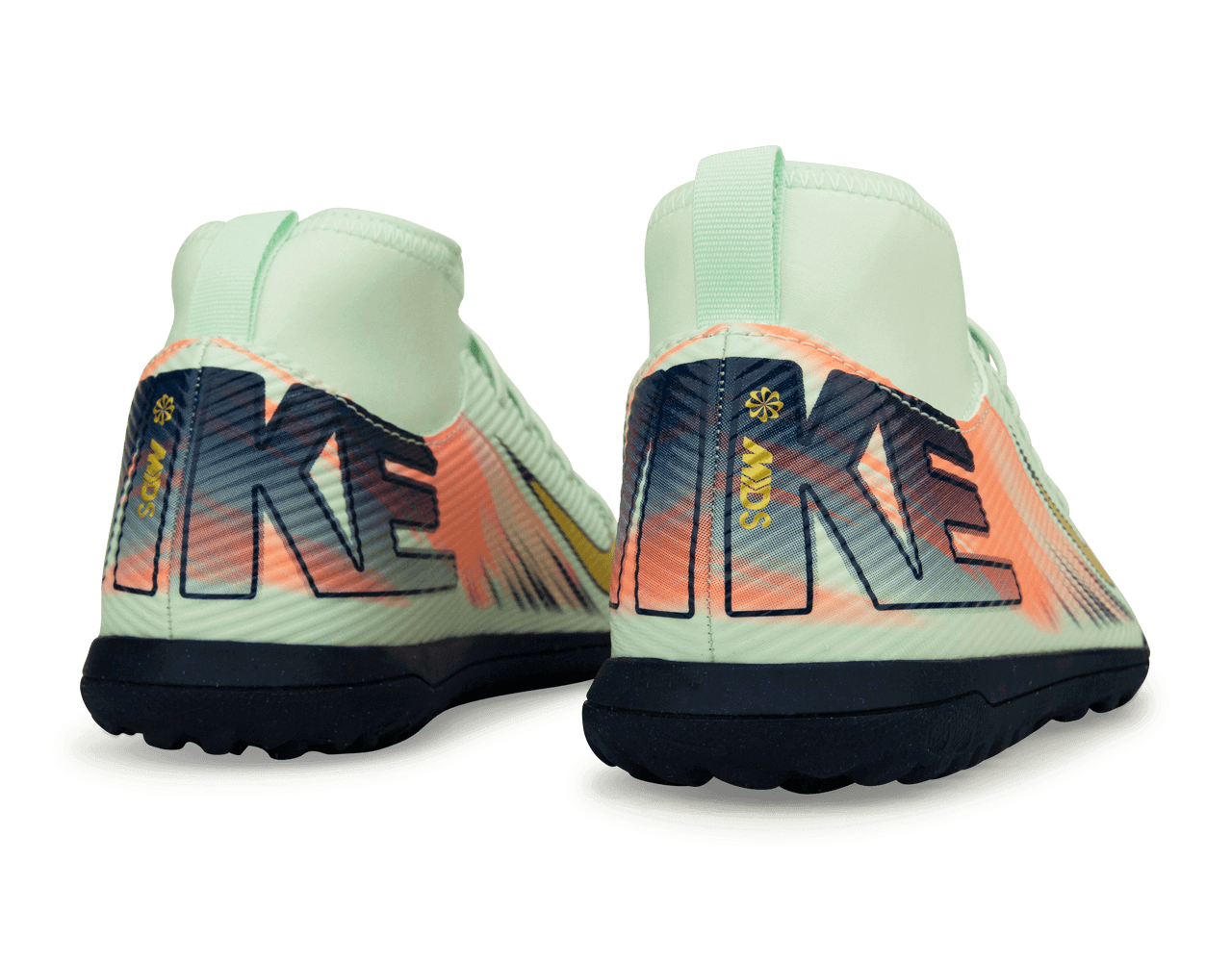 Nike Kids Mercurial SuperFly 10 Club MDS 009 TF Barely Green/Metallic Gold Rear