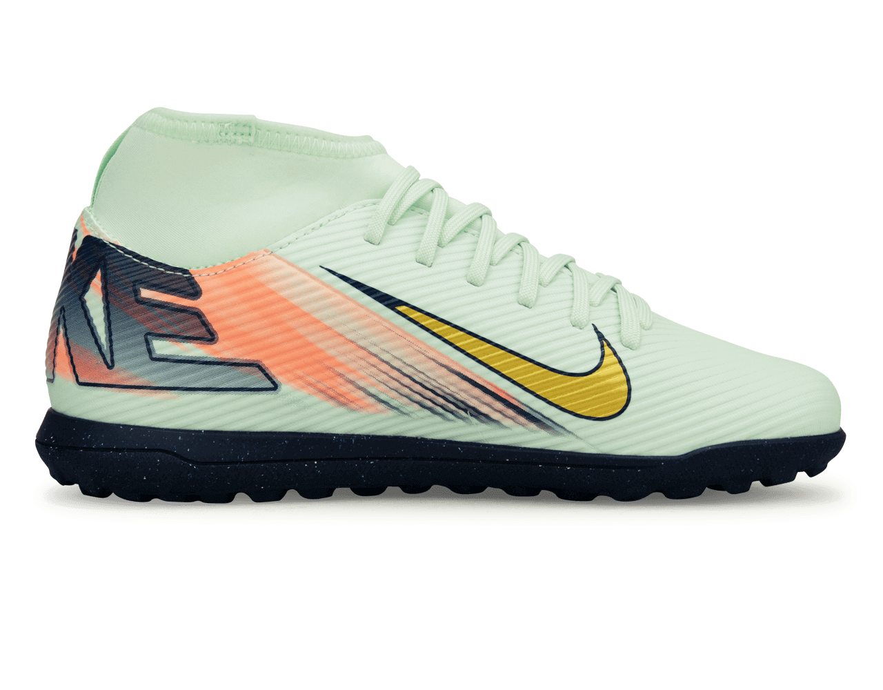 Nike Kids Mercurial SuperFly 10 Club MDS 009 TF Barely Green/Metallic Gold Side