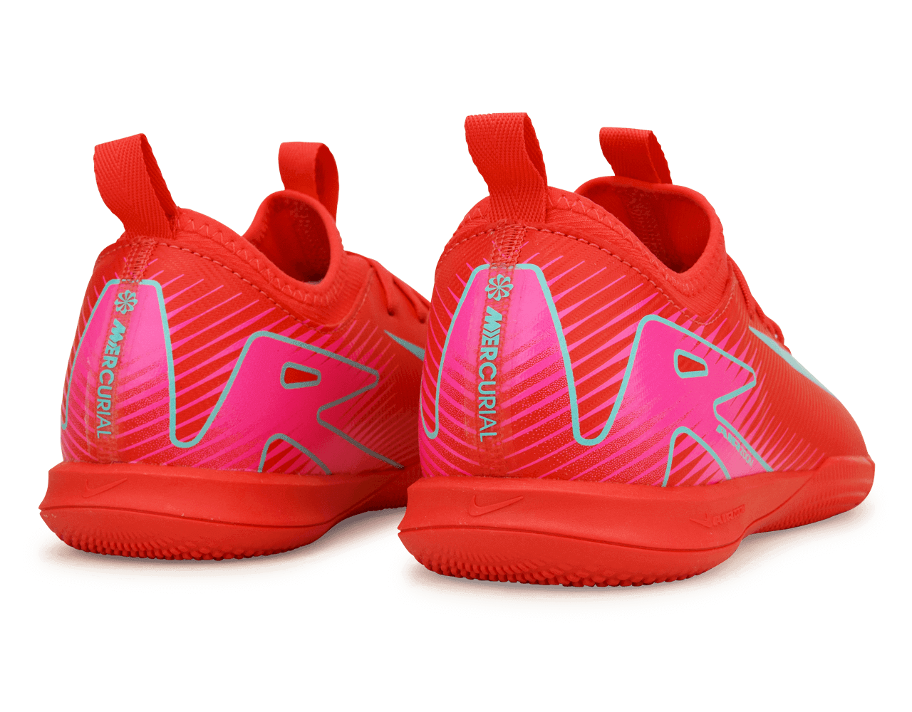 Nike Kids Zoom Mercurial Vapor 16 Academy IC Ember Glow/Aurora Green Rear