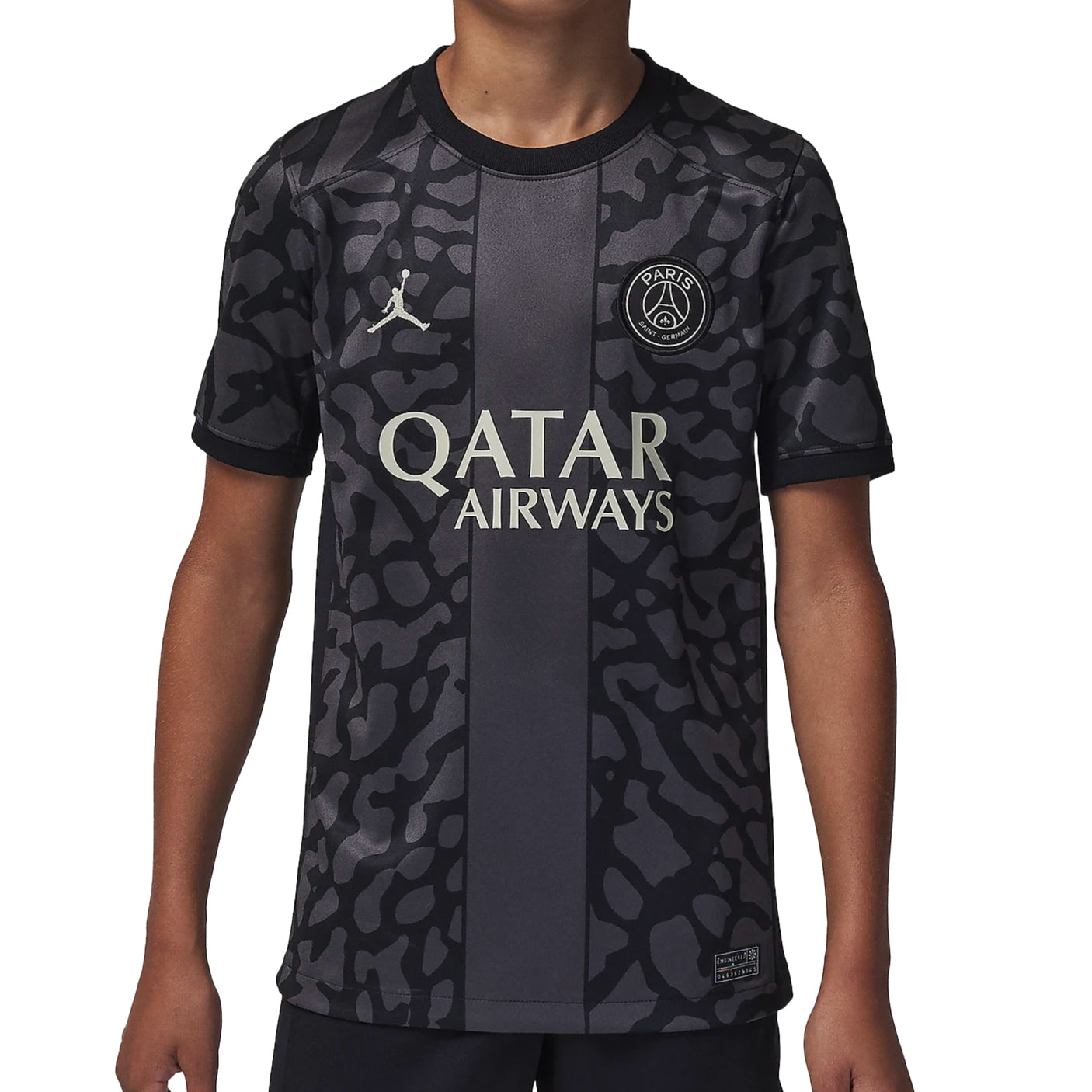 Nike Kids PSG 2023/24 Third Jersey Black/Stone Front