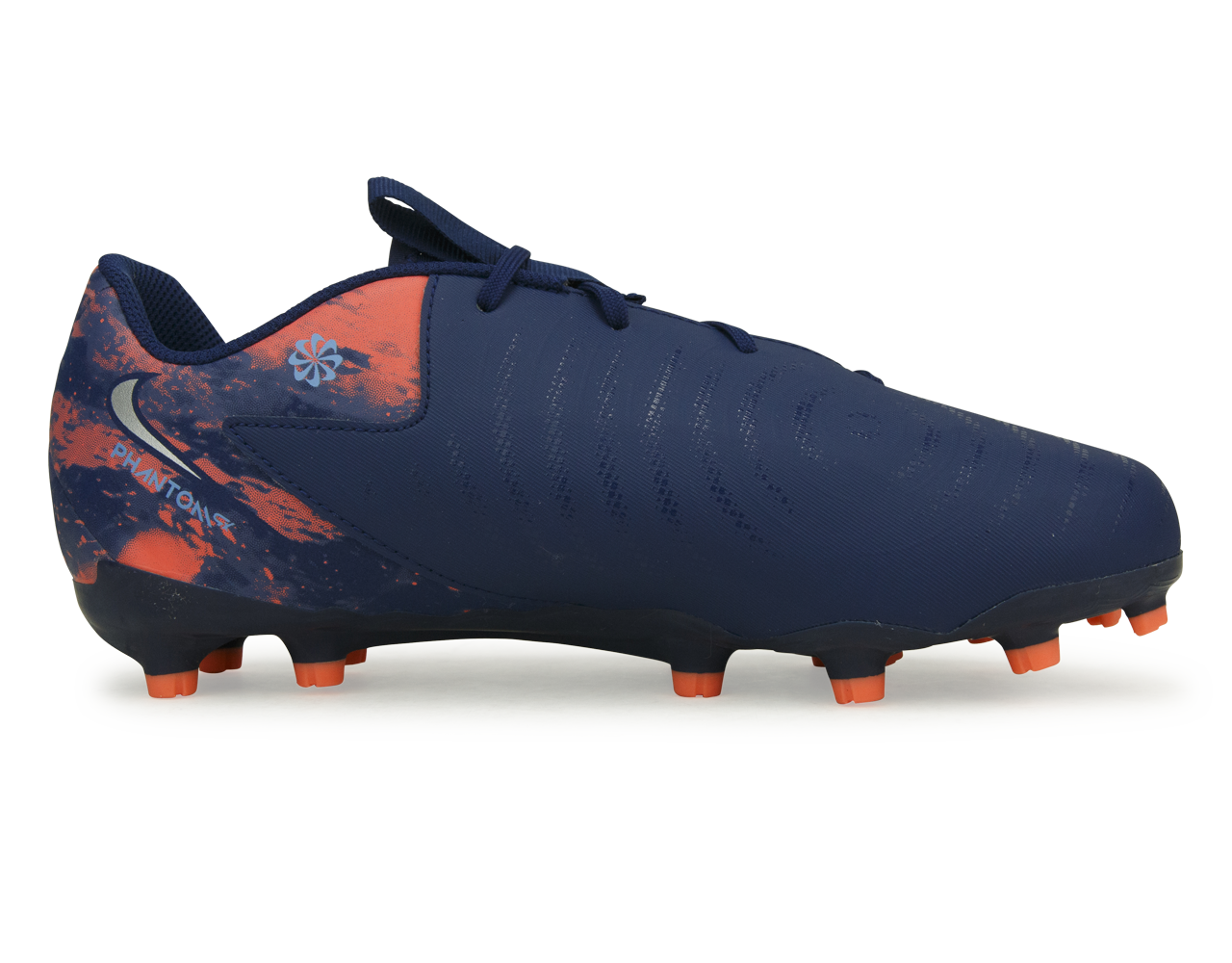 Nike Kids Phantom GX II Academy FG/MG Erling Haaland Blue Void/Chrome Side