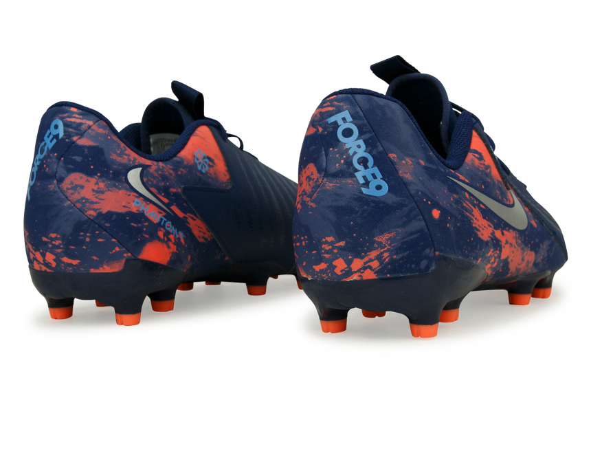 Nike Kids Phantom GX II Academy FG/MG Erling Haaland Blue Void/Chrome Rear