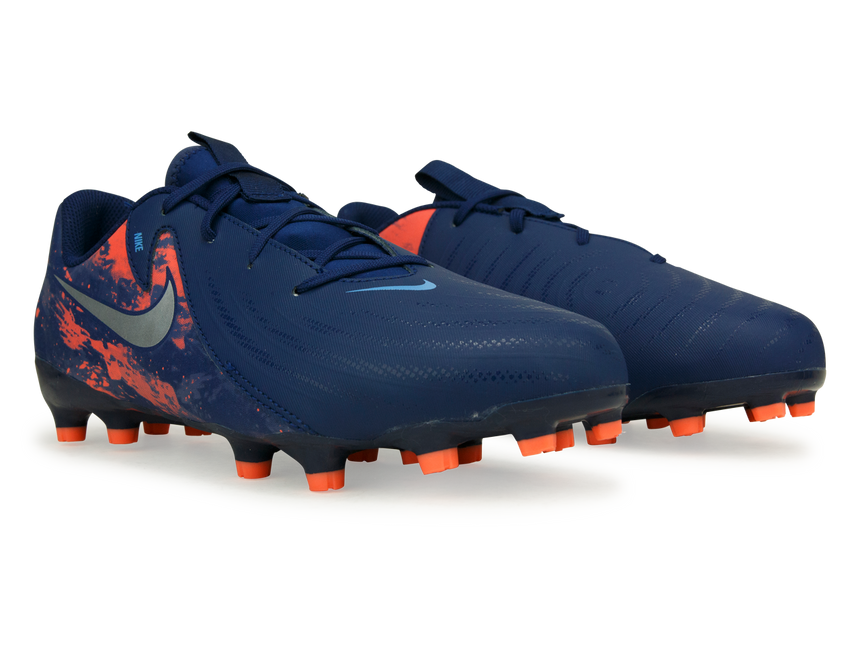 Nike Kids Phantom GX II Academy FG/MG Erling Haaland Blue Void/Chrome Together