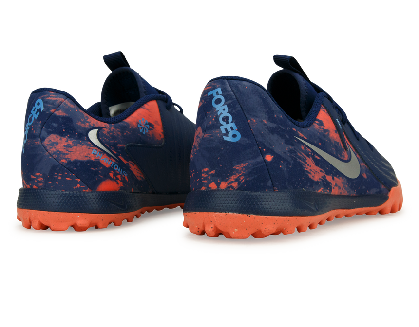 Nike Kids Phantom GX II Academy II TF Erling Haaland Blue Void/Chrome Rear