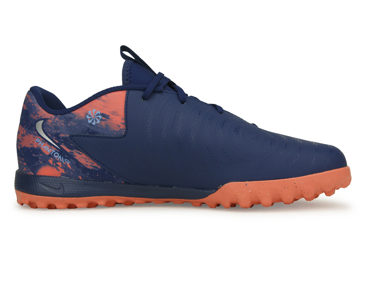 Nike Kids Phantom GX II Academy II TF Erling Haaland Blue Void/Chrome Side